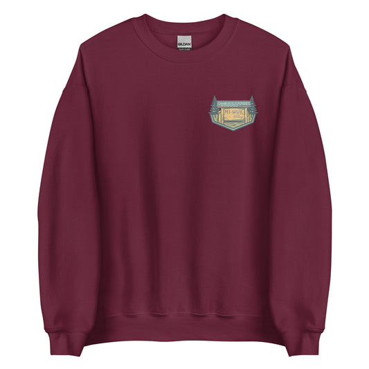 Mi Wuk Village Sweatshirt with Blue Logo, Sierra Nevada Crewneck, Upcountry California Apparel
