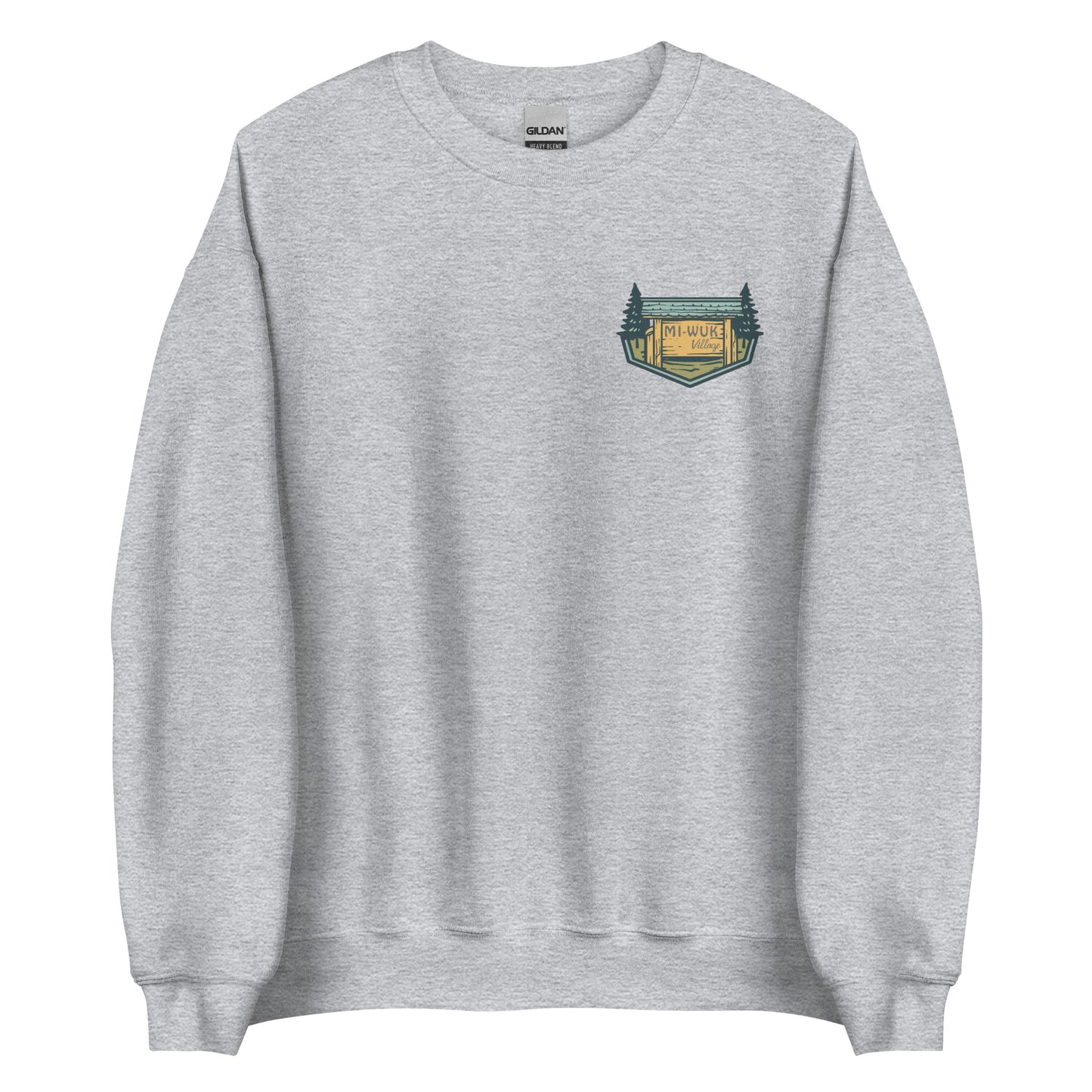 Mi Wuk Village Sweatshirt with Blue Logo, Sierra Nevada Crewneck, Upcountry California Apparel