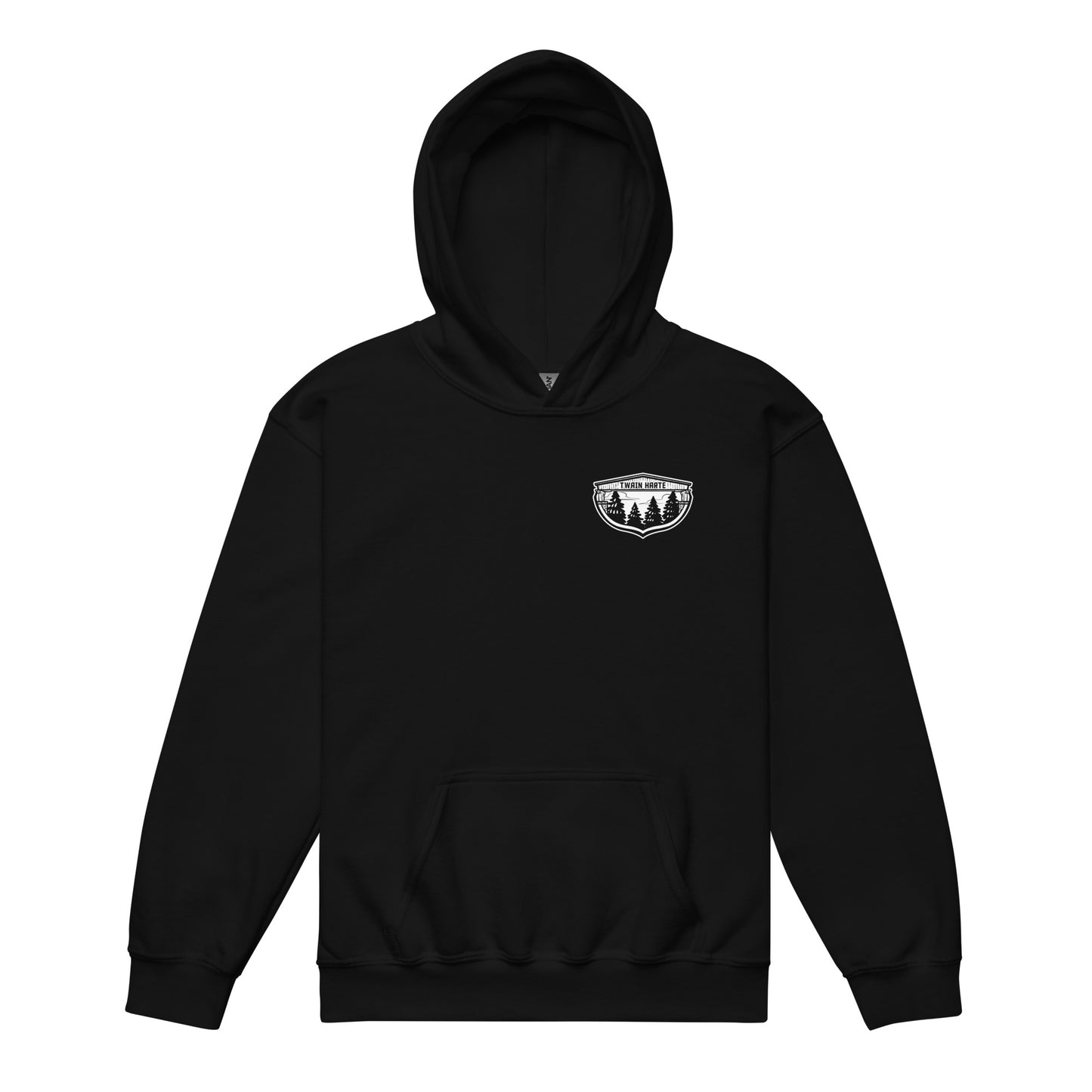 Twain Harte Youth Hoodie • Front & Back Logo • Sierra Nevada Mountain Town Apparel